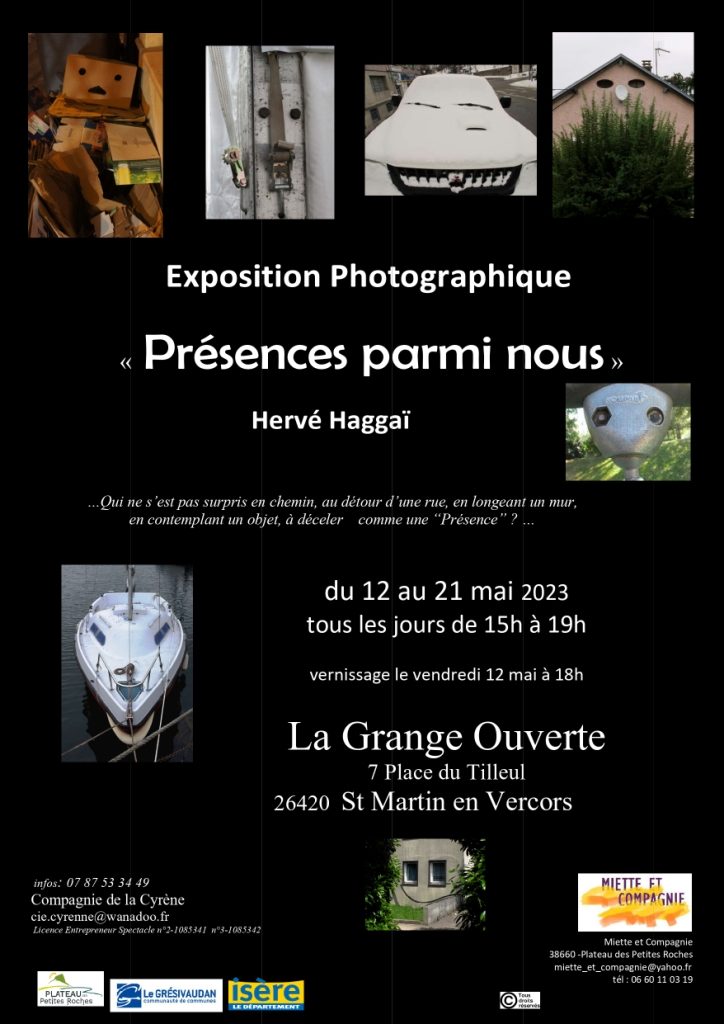 12 au 21 Mai Expo Présences à La Grange Ouverte